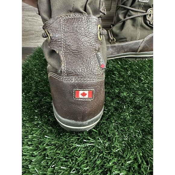 Pajar womens tall winter rain boots shoes brown drawstring patch size 10 Euro 41 - Picture 4 of 6